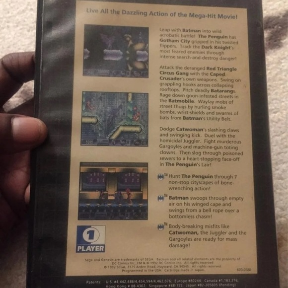 BAT MAN RETURNS THE GAME SEGA - Picture 2 of 5